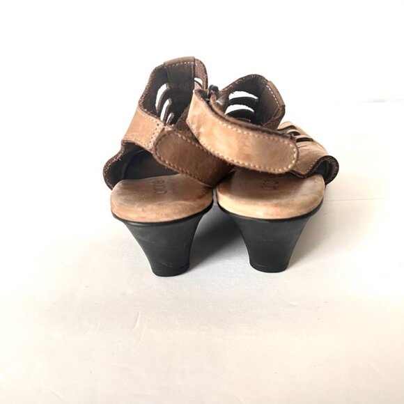 ARCHE EXOR women sandals taupe Nubuck Cage Heel Slingback - Picture 5 of 8